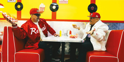 B-Real & Psycho Les: Real Psycho - Deluxe Limited Edition - Clear with Black, Yellow & White Splatter Vinyl Gatefold Cover